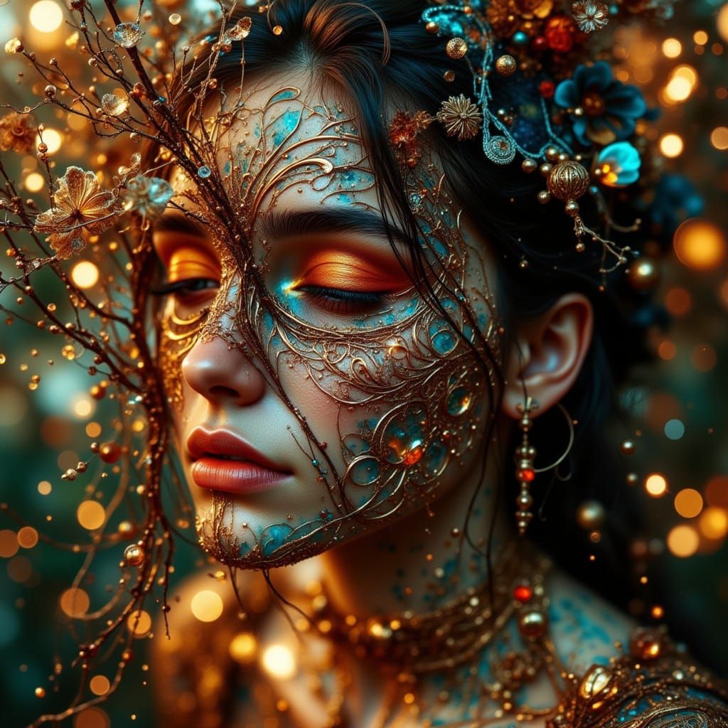 Chaos  <lora:Bokeh sparkling:1.0> <lora:DreamweaverFlux:1.0>...