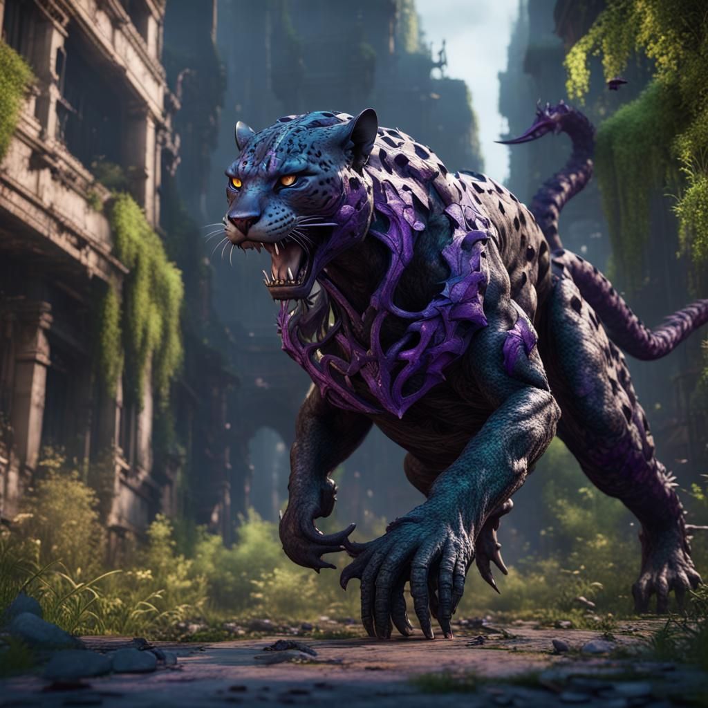 Black muscular Jaguar