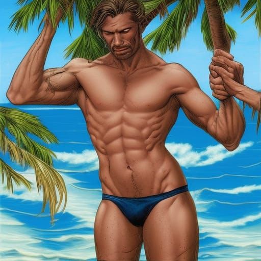 Sad Lifeguard Tears: Comic Book Art