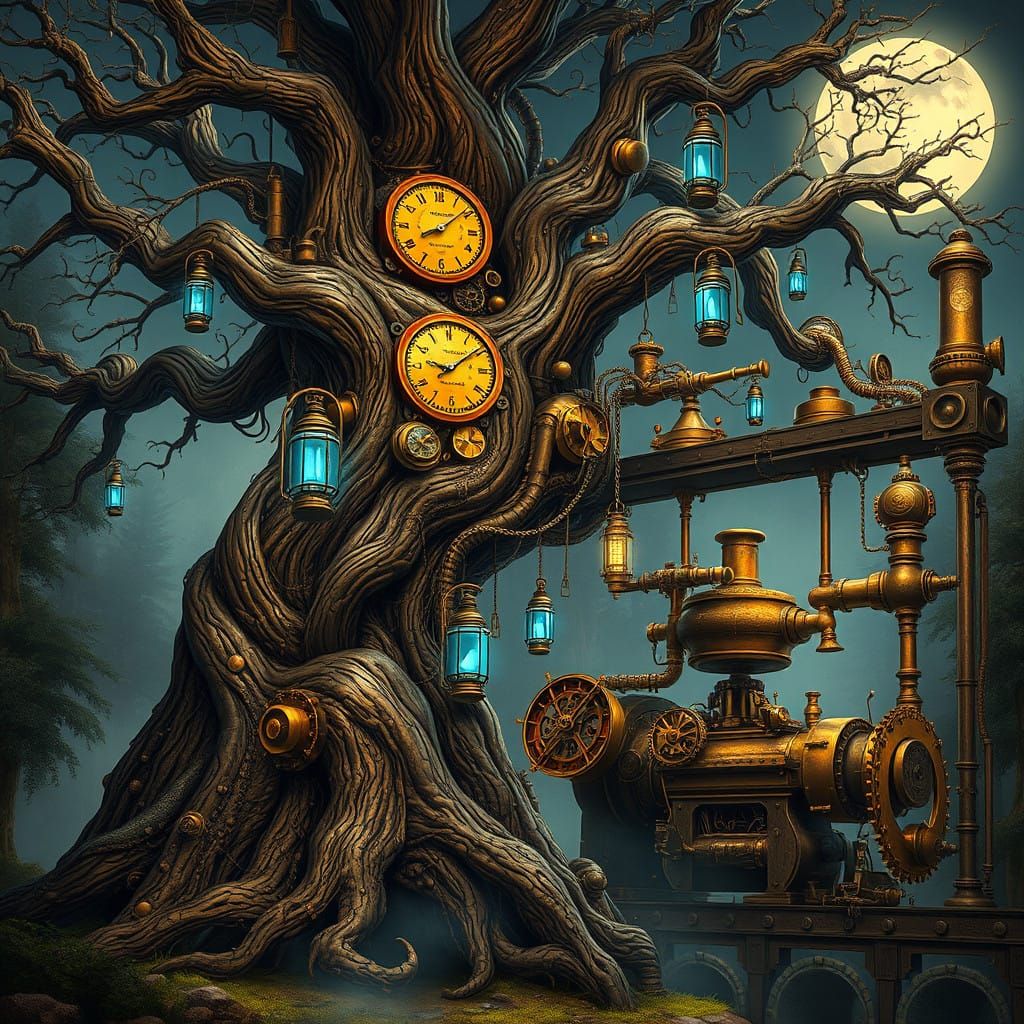 Steampunk Masterpiece of Industrial Nature