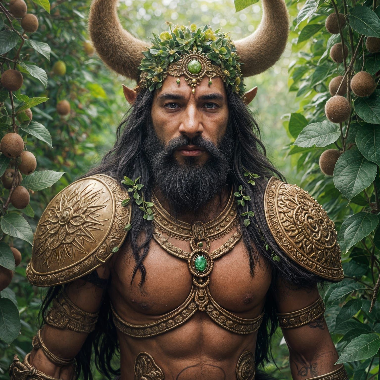 Kiwi Deity in Dreamy, Earthy Tones