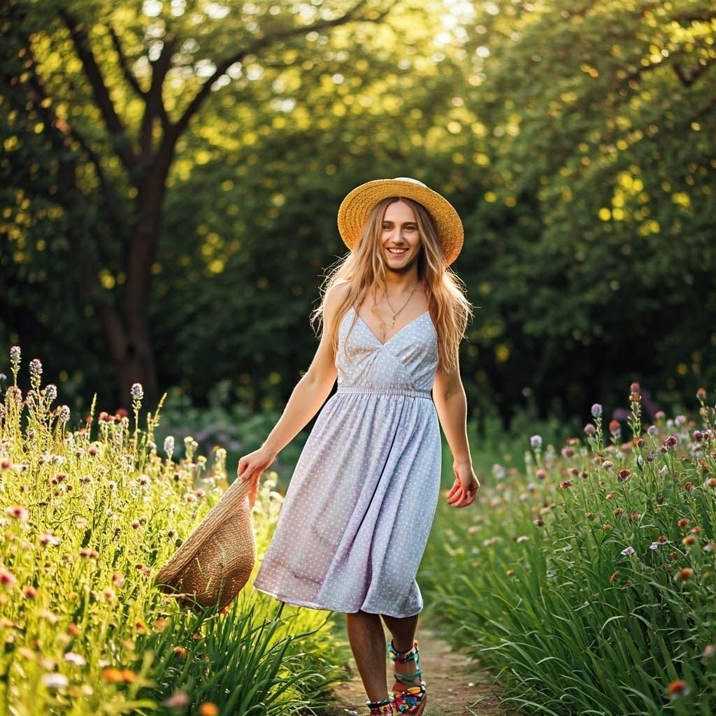 Playful Youth in a Vibrant Park