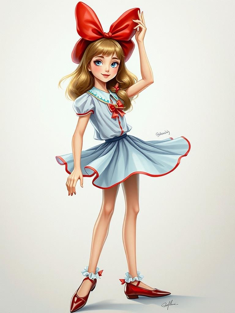 Radiant Portrait in Art Nouveau Style