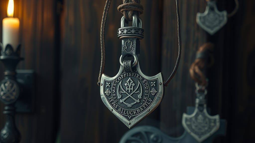 Slavic Axe Amulet in Mystical Style
