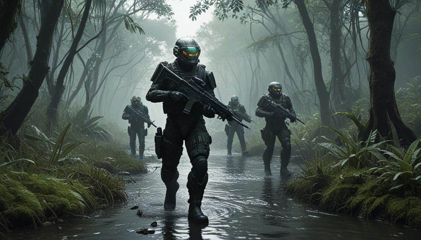 Scifi soldier team...