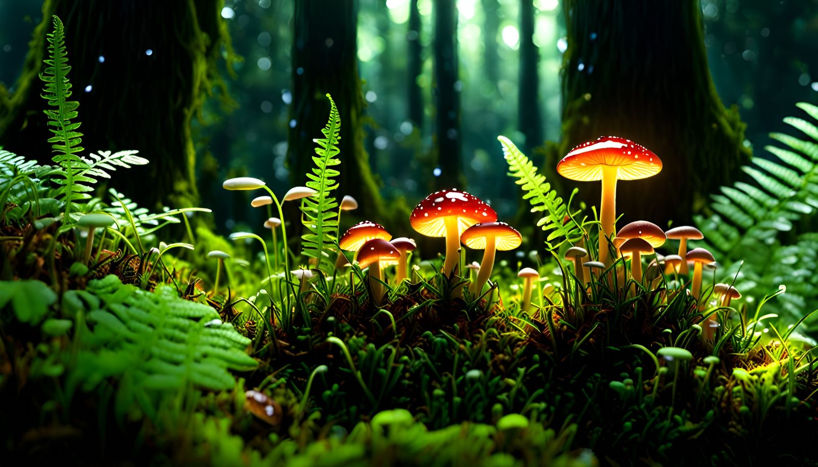 Enchanted Microflora: Fireflies in a Miniature World