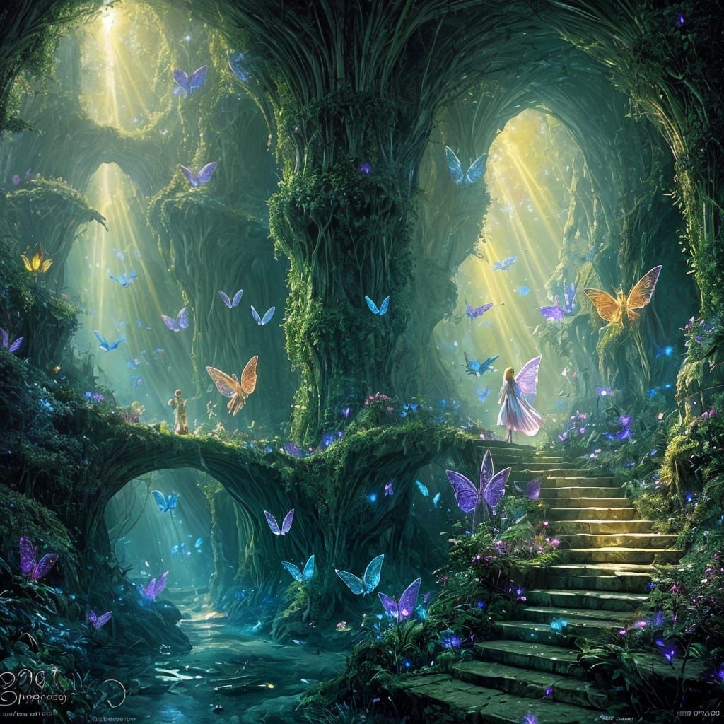 Whispers of Faery Light in a Dreamlike Subterranean Realm