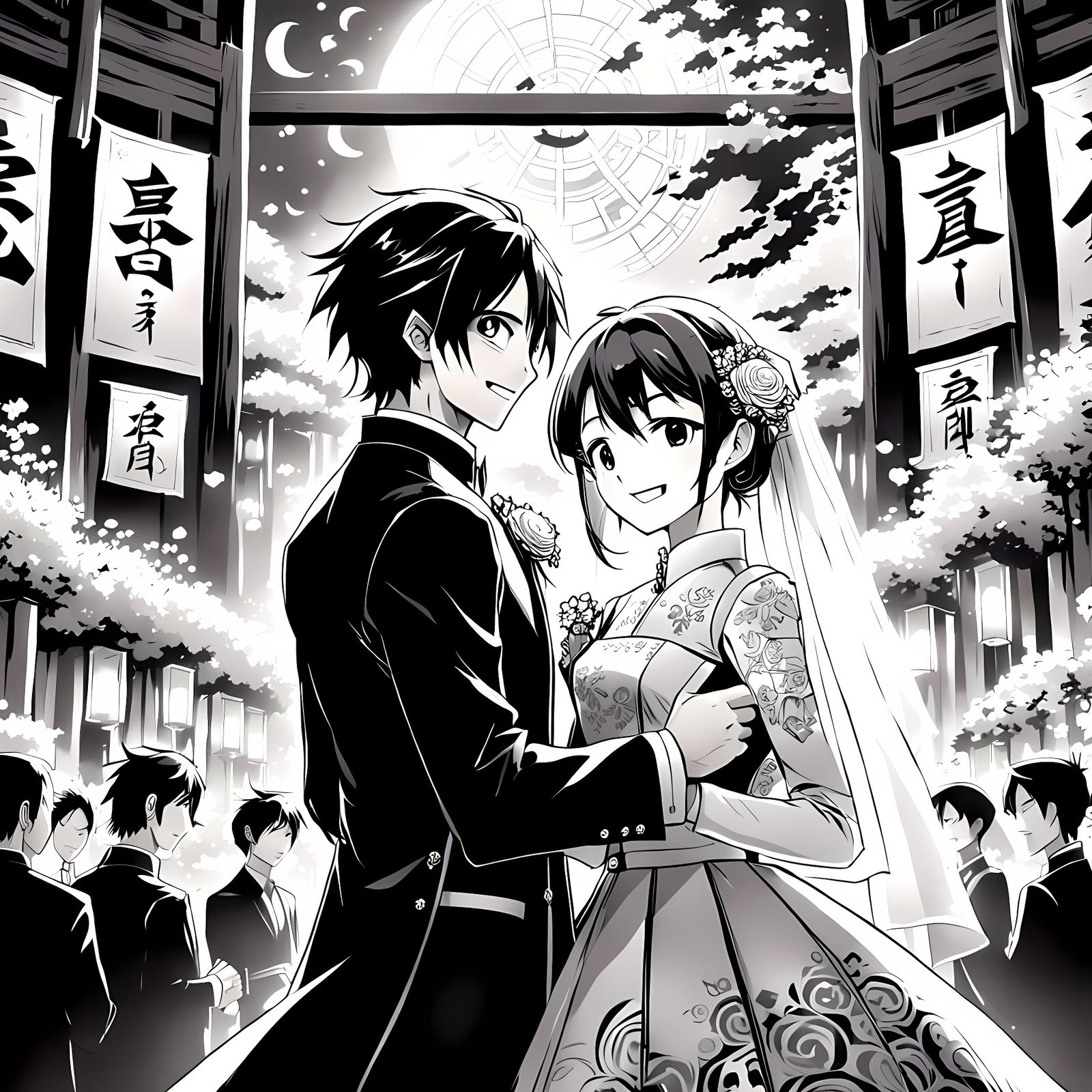 Black and White Manga Comic Strip