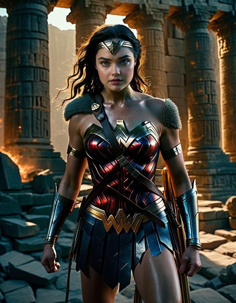 Wonder Woman Cinematic Superheroine Portrait