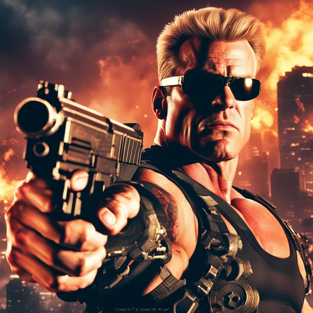 Duke Nukem Inspired Character with Guns
