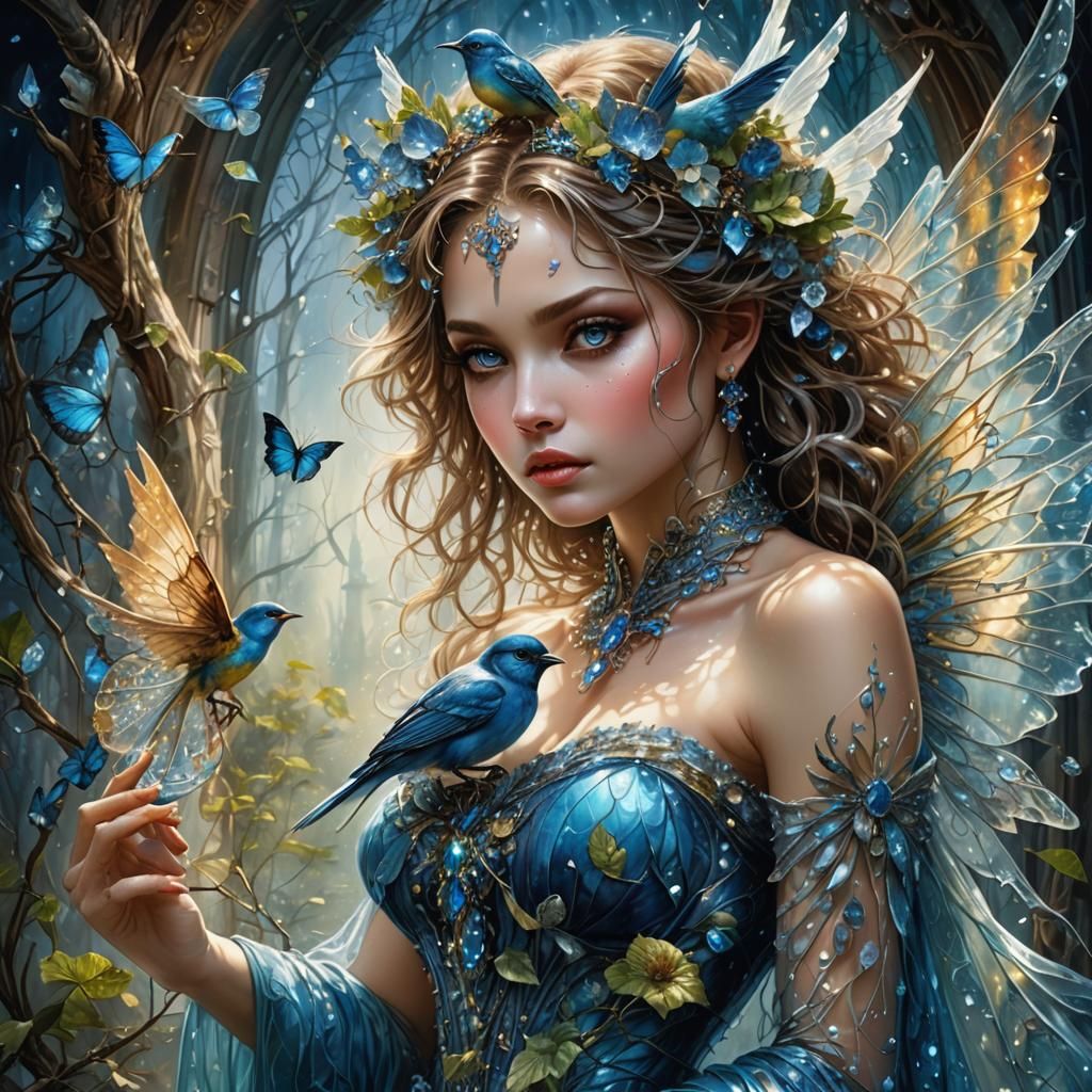 Shy Fairy Tale Creature with Intense Look