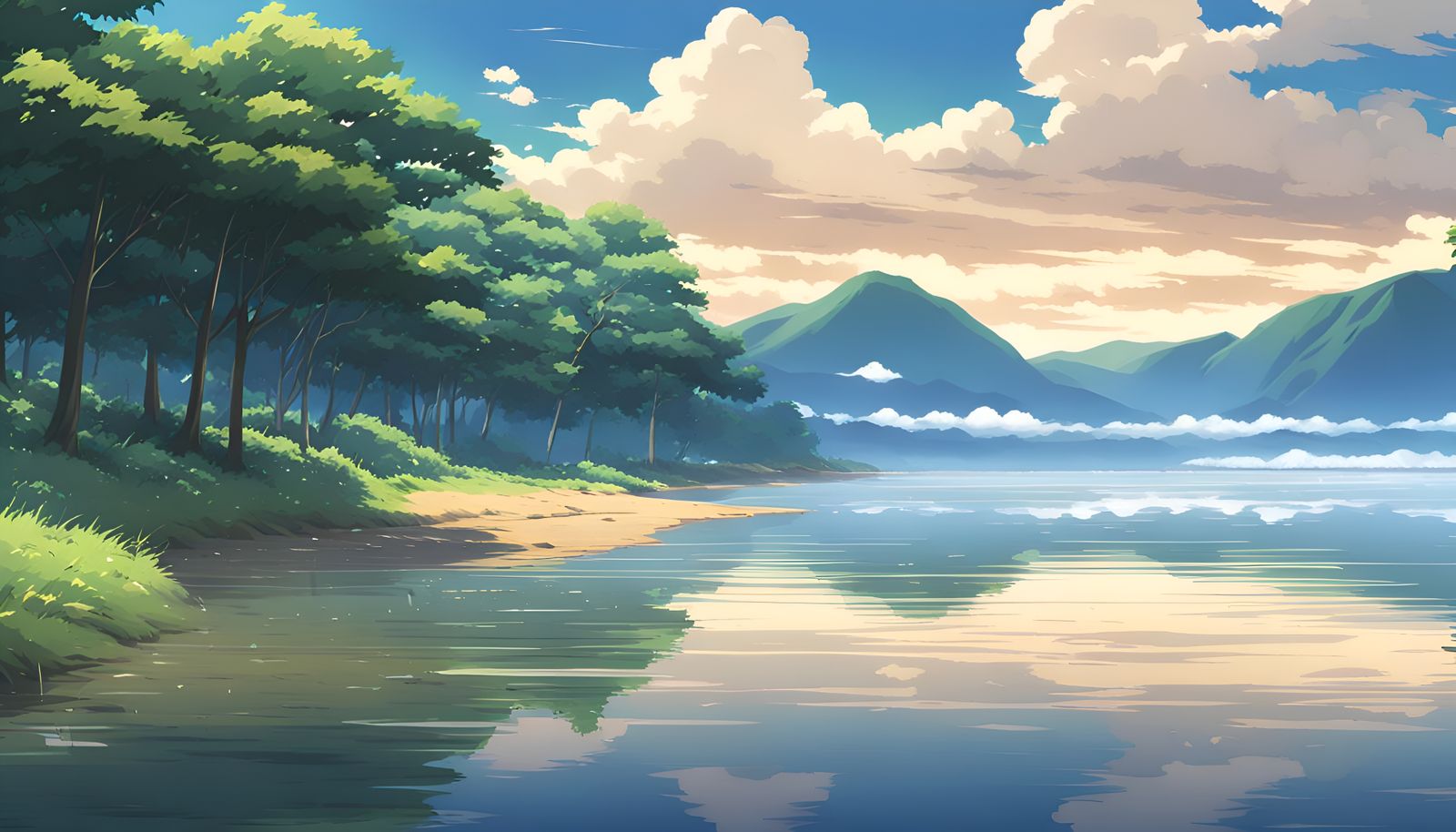 Anime Landscape in Style of Makoto Shinkai