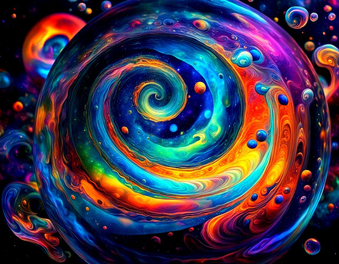 Cosmic Vision: Holographic Astral Art in a Bottle