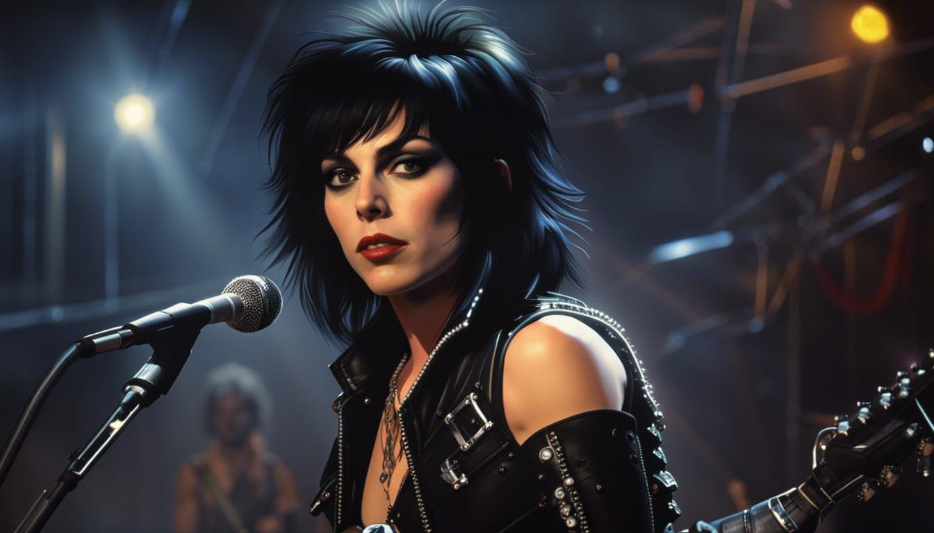 Joan Jett Portrait in Dark Fantasy Style