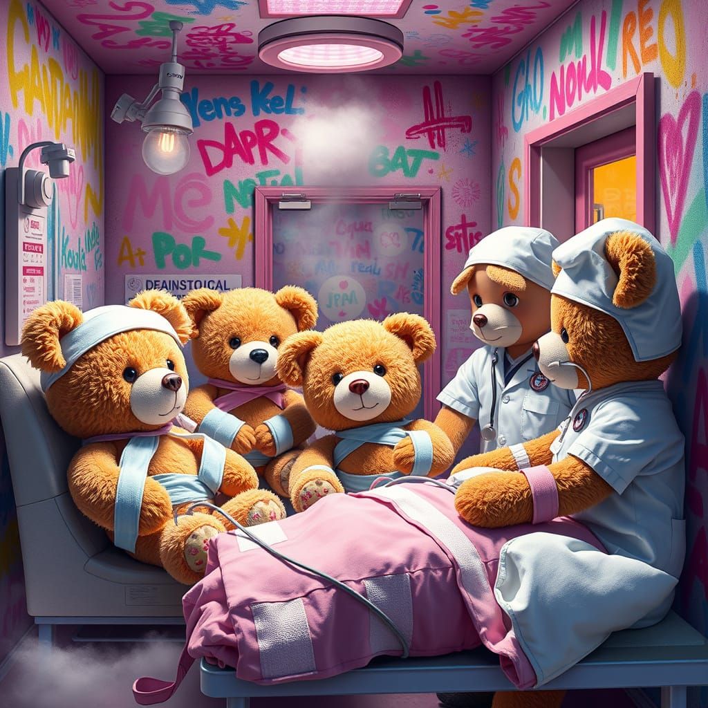 Whimsical Plushie Hospital Wonderland