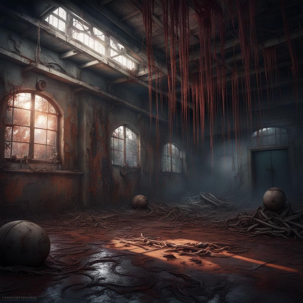 Abandoned Sports Psychiatric Hospital: Detailed Matte Painti...