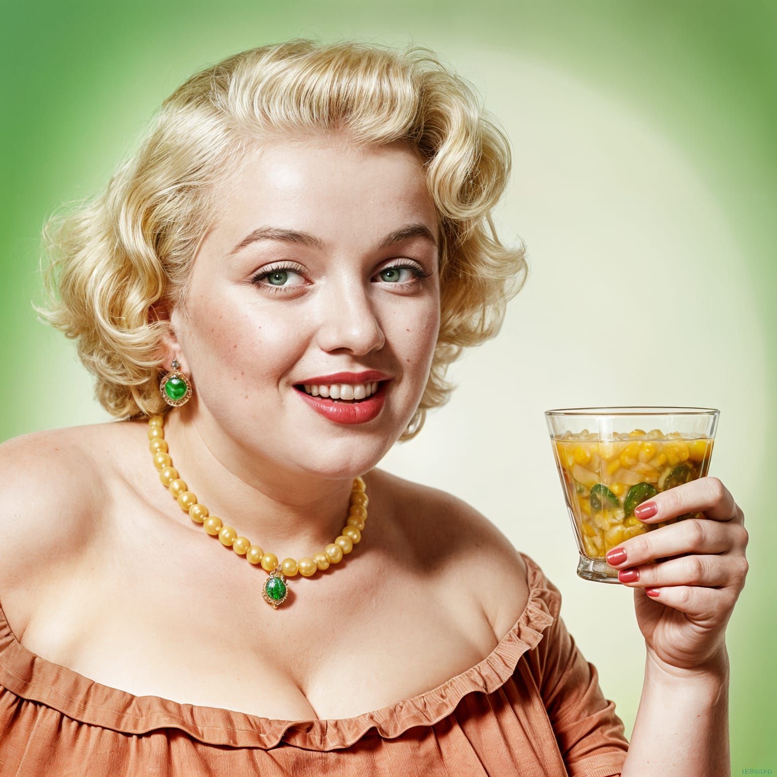 Hyperrealistic Image of Marilyn Monroe in 50s Pin-Up Style