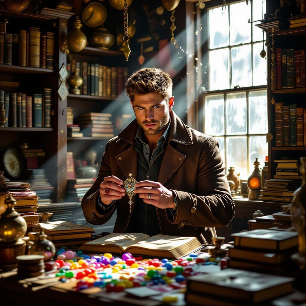 Dean Winchester in Antique Shop Candy Art Style