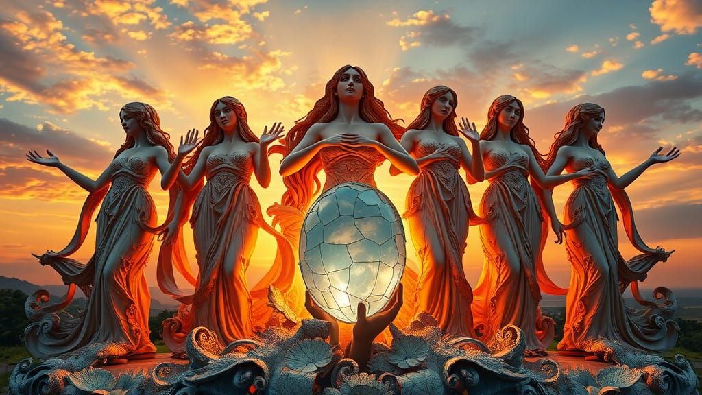 Ethereal Women Unite in Harmony with Nature