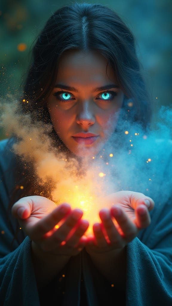 Ethereal Sorceress Releases Swirling Dust Cloud