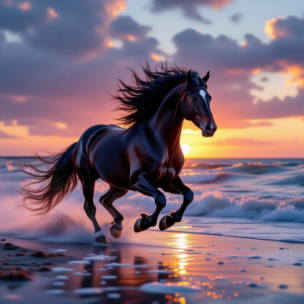 Waves Beneath His Hooves