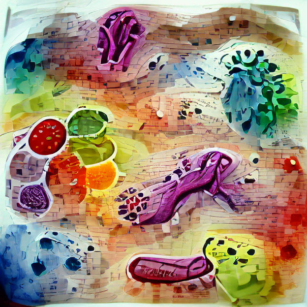 Colorful Microbes in Watercolor Style