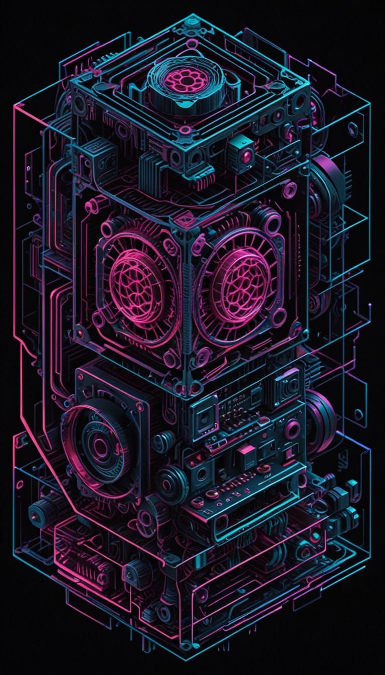 Raspberry Pi in Dark Academia Cassette Futurism Style