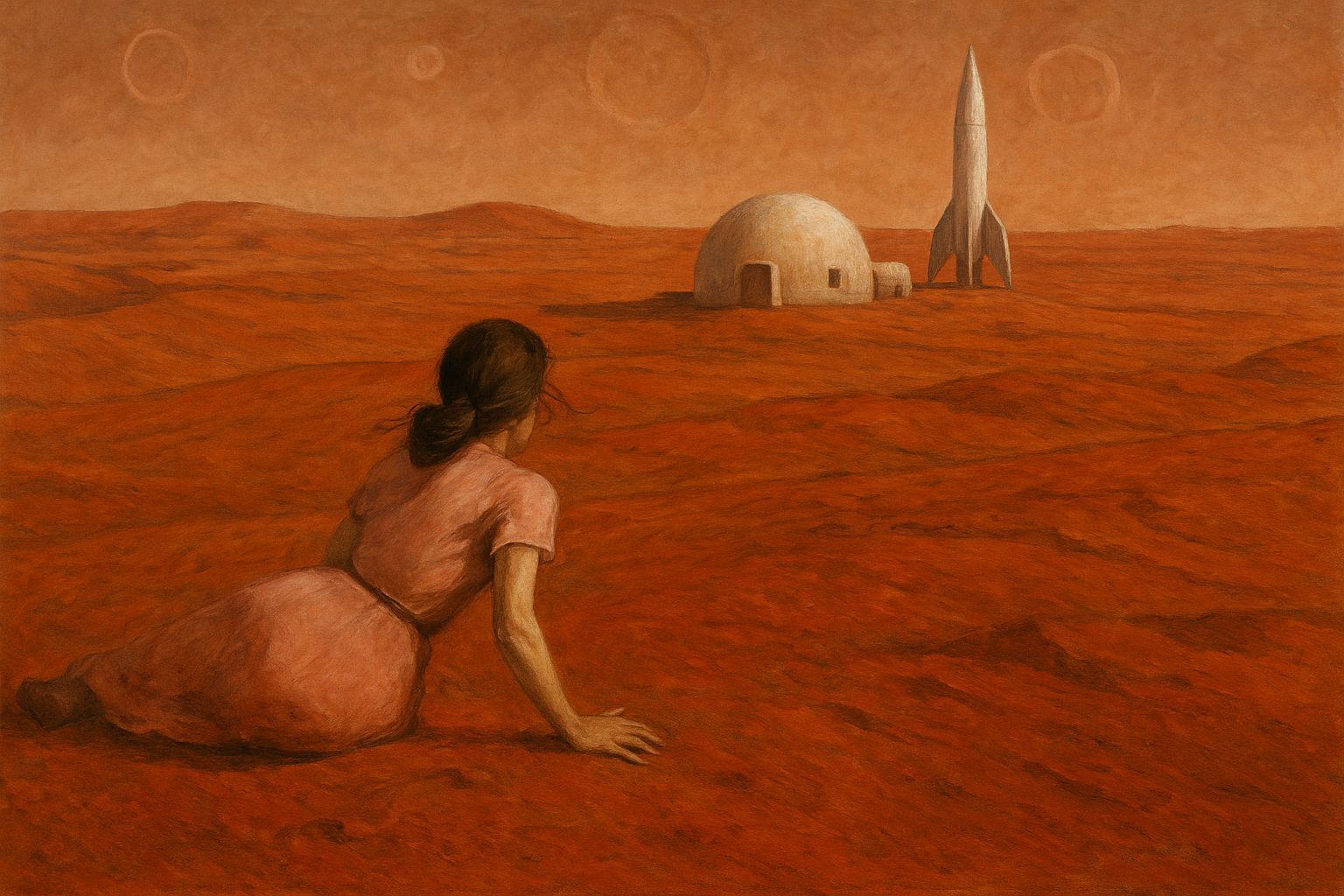 Martian Landscape Inspired by Andrew Wyeth's Christina's Wor...