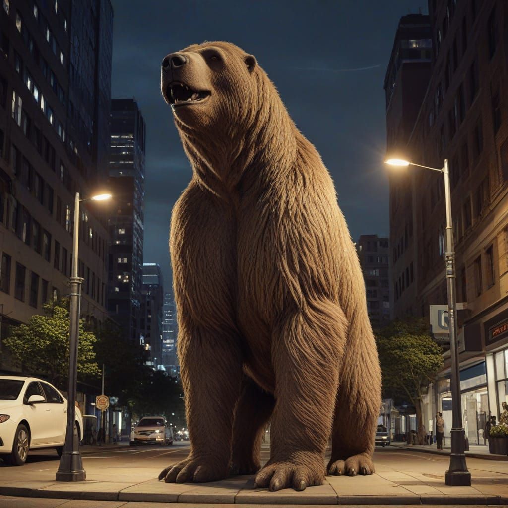 A 12-foot-tall giant ground sloth (Megatherium) standing upr...