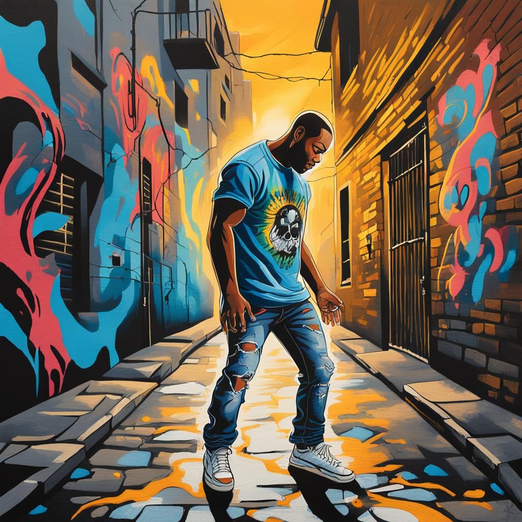 Power Man's Miracle Powers: Vibrant Street Art