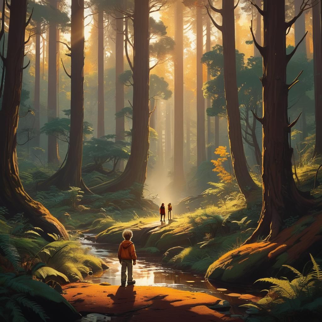 Calvin and Hobbes Discover a Fantasy Forest