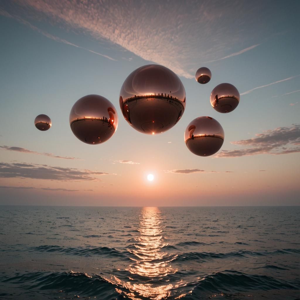 a pale orb of hazy reddish light