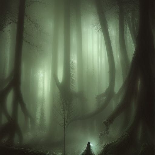 Terrifying Ghost Emerges from Dark Forest