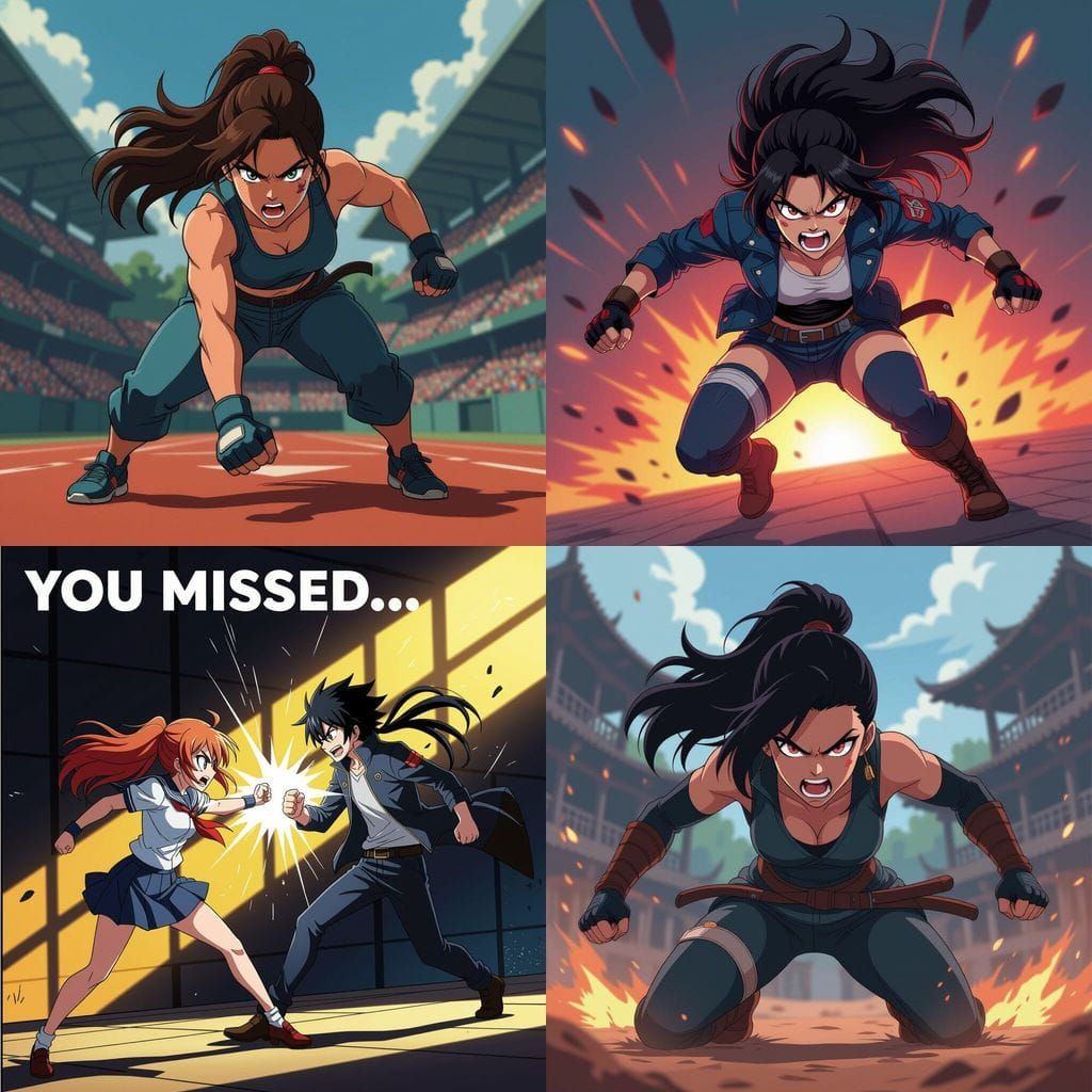 Anime Battle Scene: Masterpiece Cel-Shaded Art