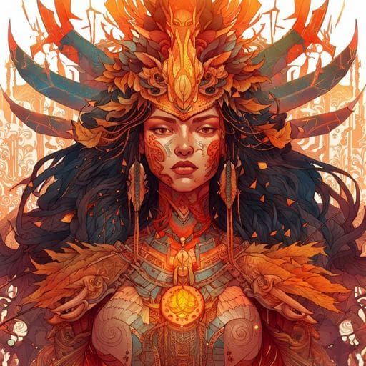 AI-Generated Aztec Princess Portrait