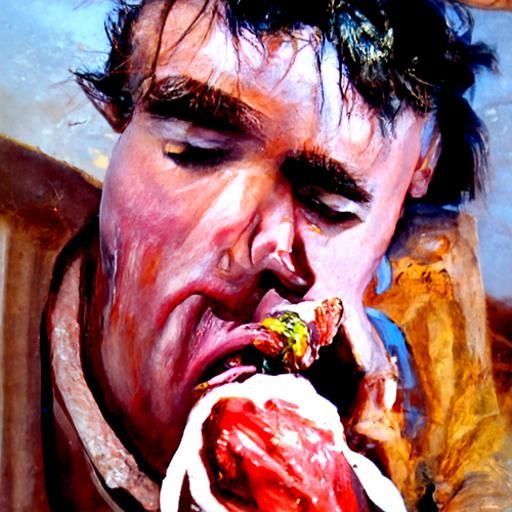 Morrissey's Unlikely Meal: An Oil Painting