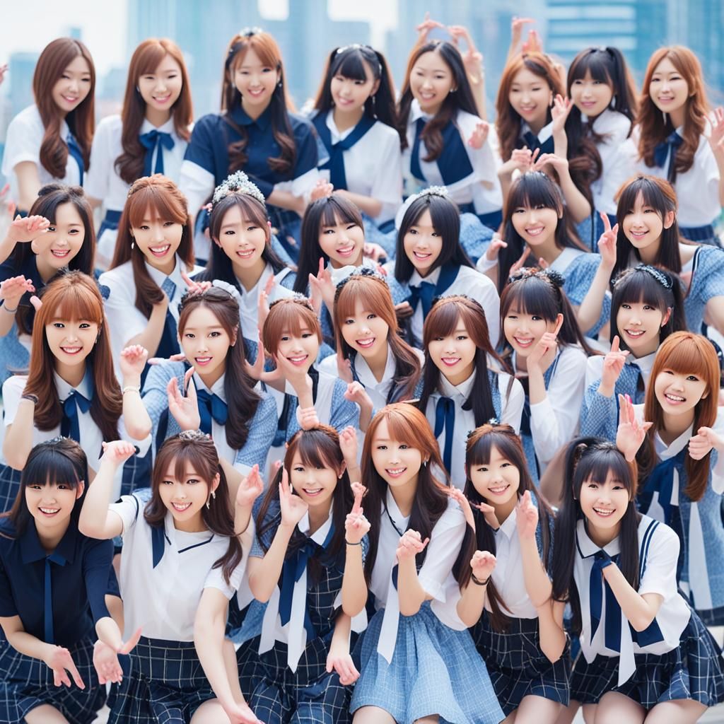 Massive J-Pop Girl Group Music Video Scene