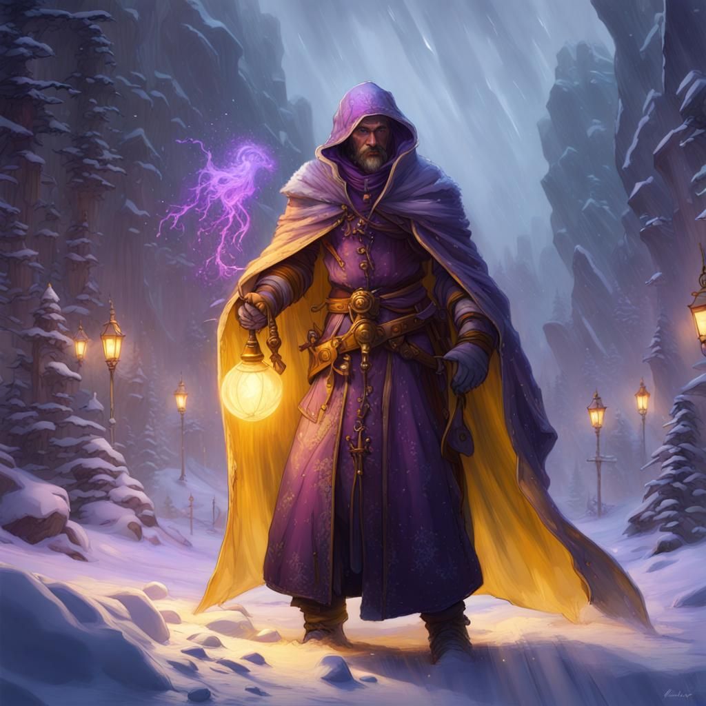 Heiglot: Dark Fantasy Snowstorm Spirit in 8K