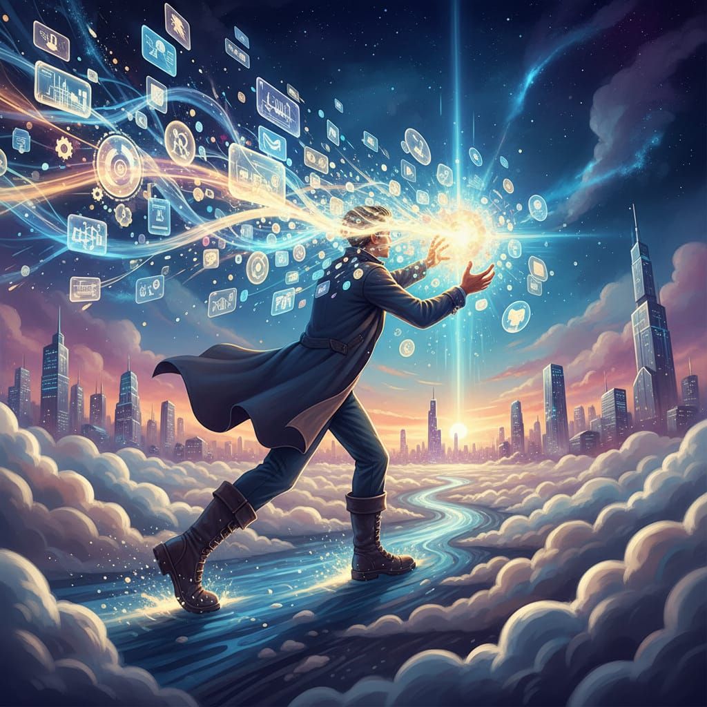 Abstract Concepts Flowing Freely