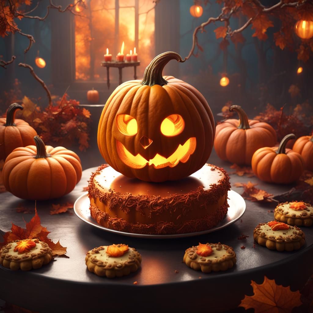 Pumpkin, Unicorn, Cake: Fantasy Concept Art