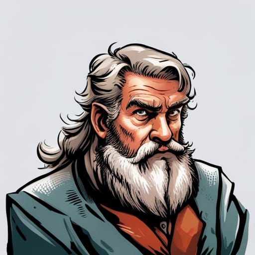 Comic Style Portrait of a Female Tolkien Dwarf