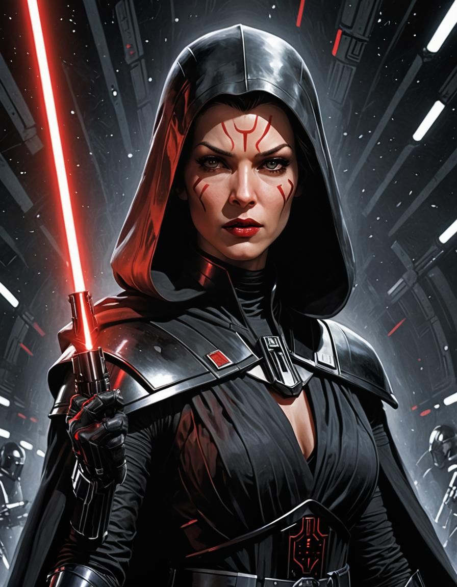 Poster of a Female Sith lord from STAR WARS