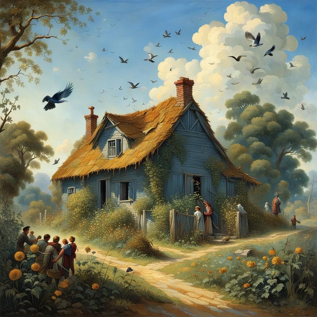 Beautiful, gorgeous and spectacular cottage core
An aspirational aesthetic of idealized rural and pastoral life with bir...