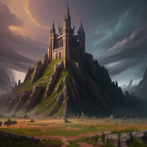 Epic Medieval Battle: Detailed Matte Painting