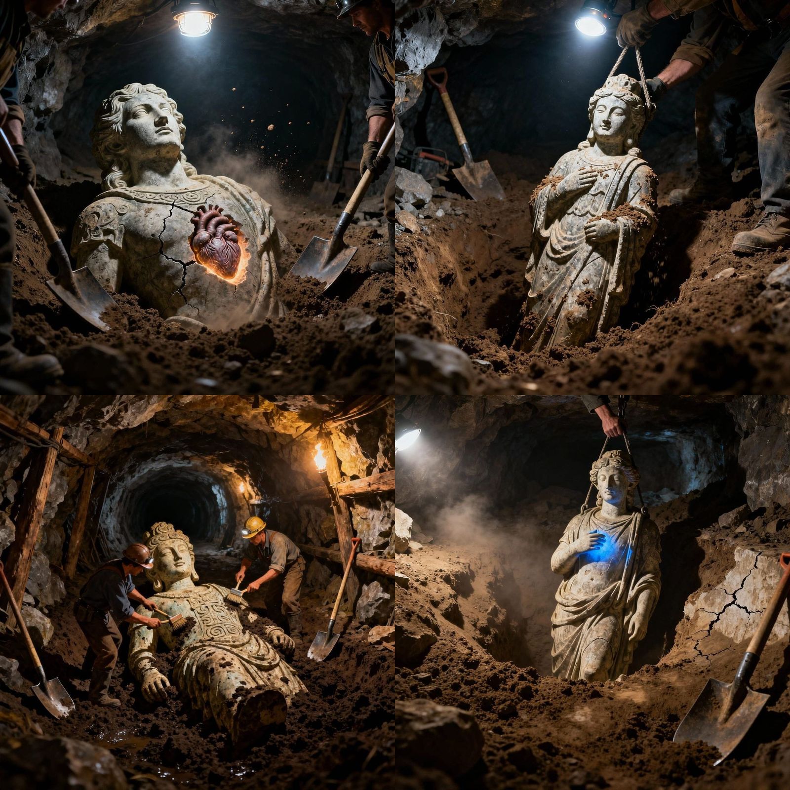 Ancient Statue Unearthed from Deep Mine
