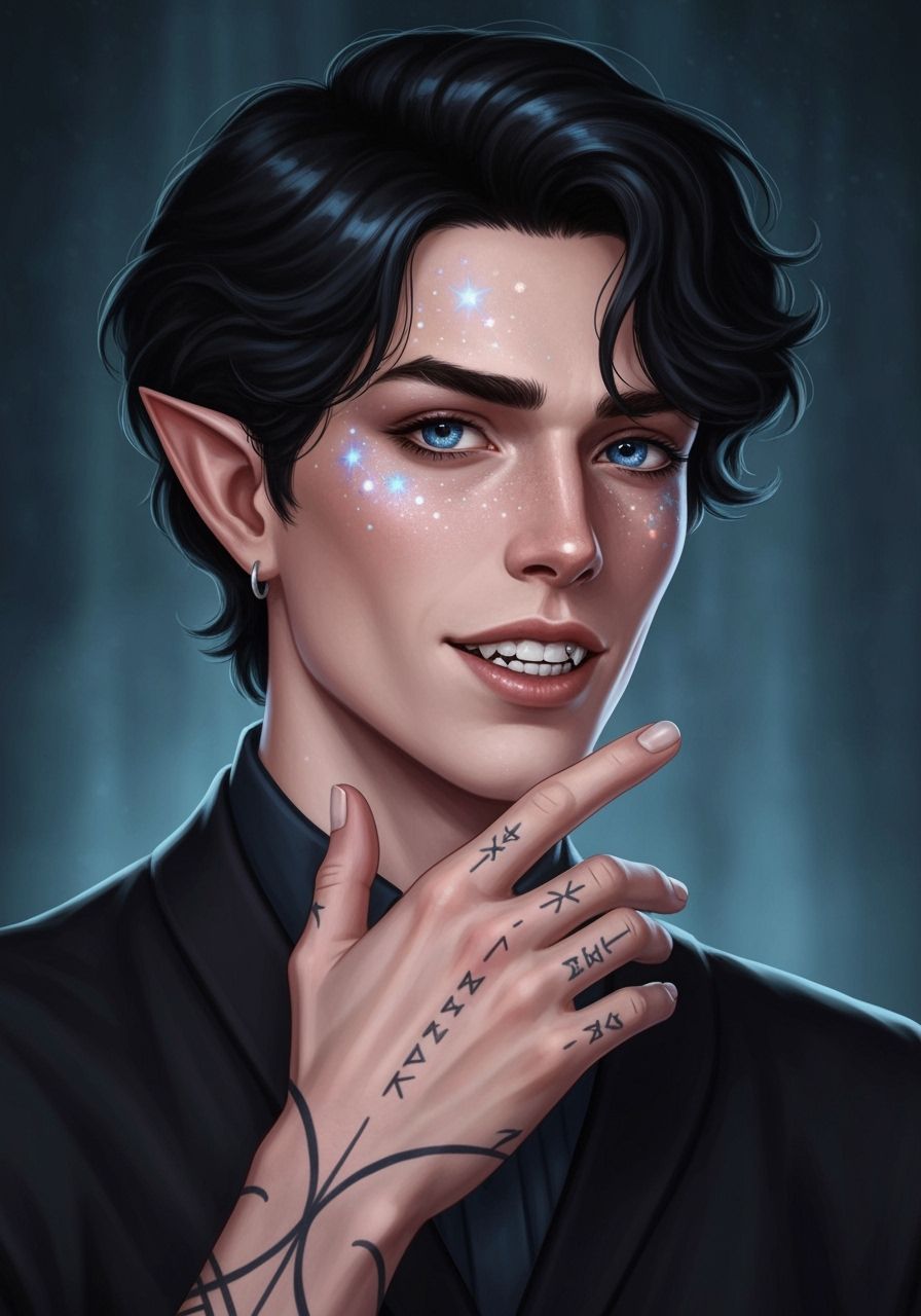 Enigmatic Fae-Human Hybrid in Dramatic Cinematic Lighting