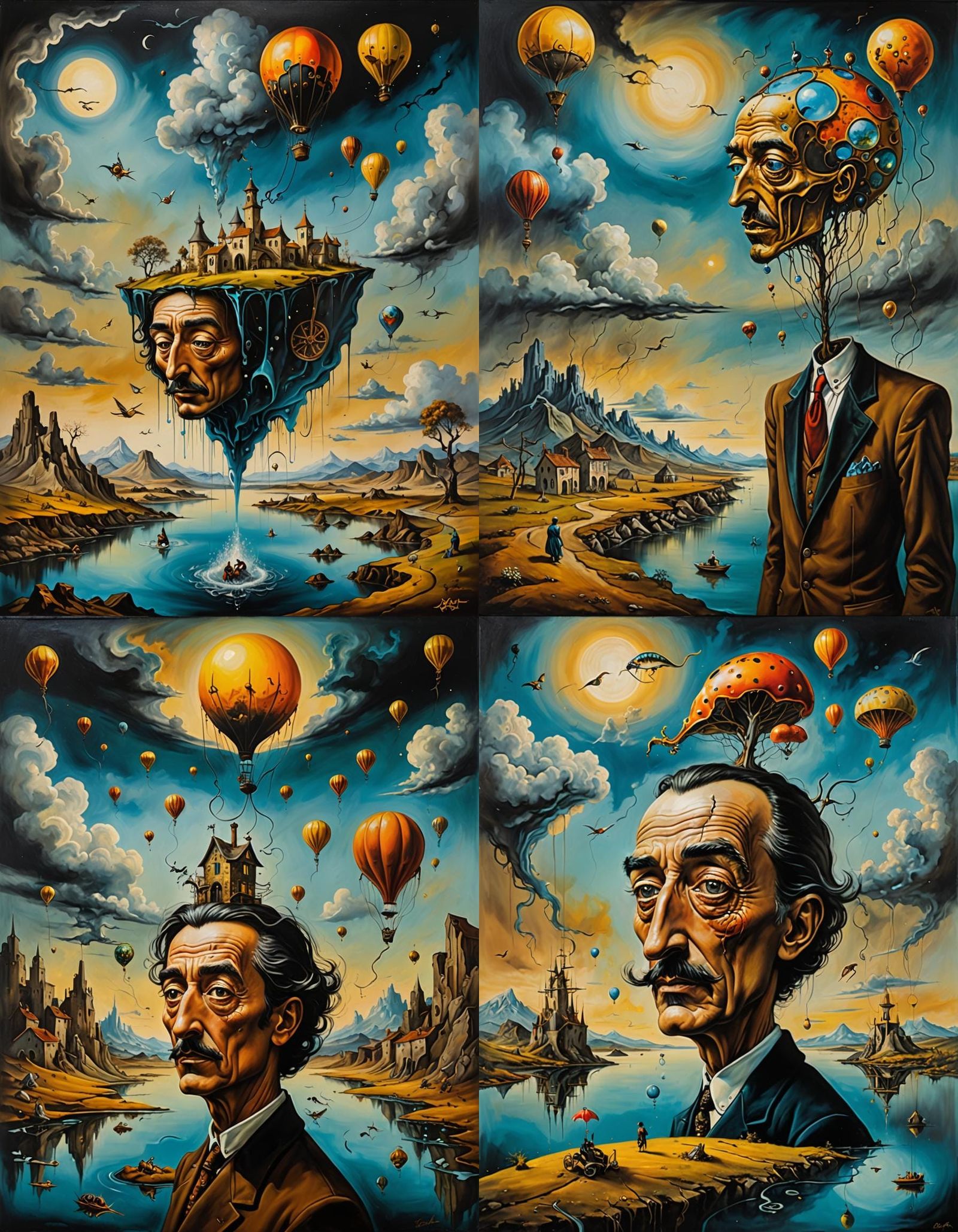 Surreal Melting Dreamscape in Surrealist Style