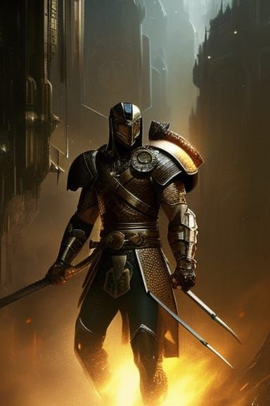 Futuristic fire fighter