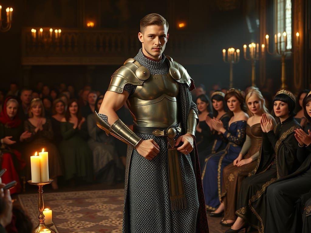Medieval fashion show, men's clothing for Fall/Winter 1187