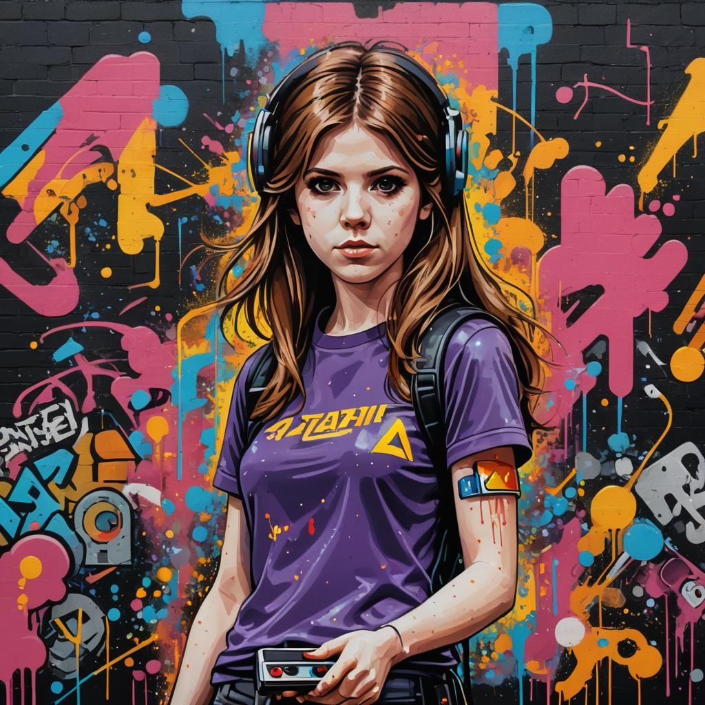 Anna Kendrick as 8-bit Retro Video Game Character